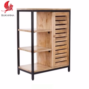 Kệ gỗ khung sắt công nghiệp: Hoàn hảo giữa thẩm mỹ và công năng