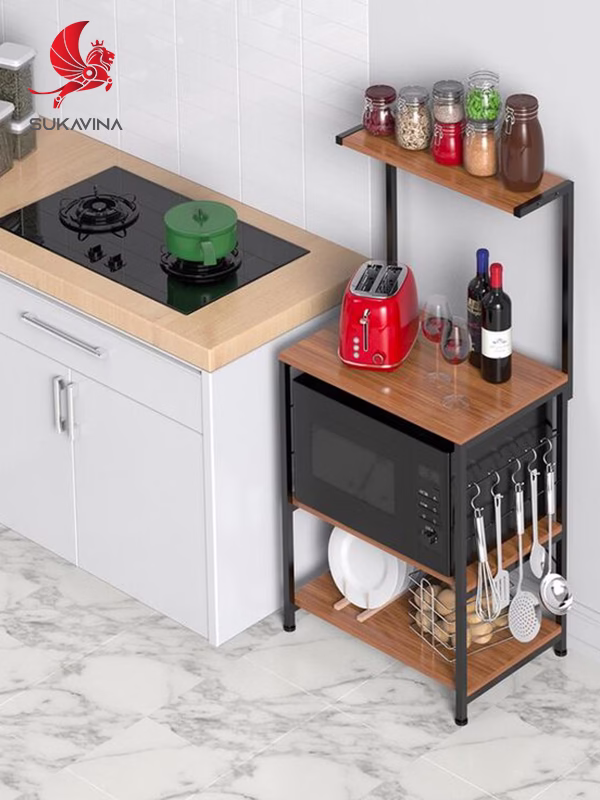 KỆ BẾP KHUNG SẮT SƠN TĨNH ĐIỆN KẾT HỢP GỖ MDF – GIẢI PHÁP VỪA BỀN VỪA ĐẸP