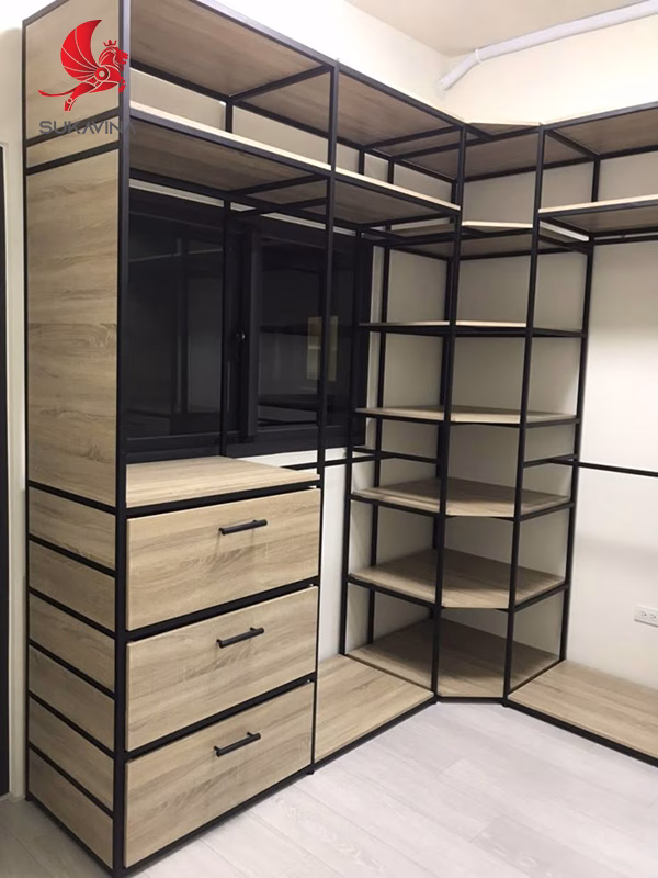 Cách Biến Góc Tường 90 Độ Thành Hệ Tủ Quần Áo Lắp Ráp Thông Minh