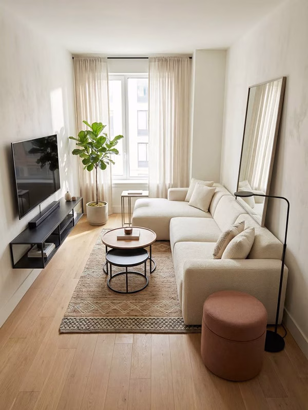 Cách Bố Trí Sofa Module Giúp Phòng Khách Chung Cư Rộng Rãi Hơn