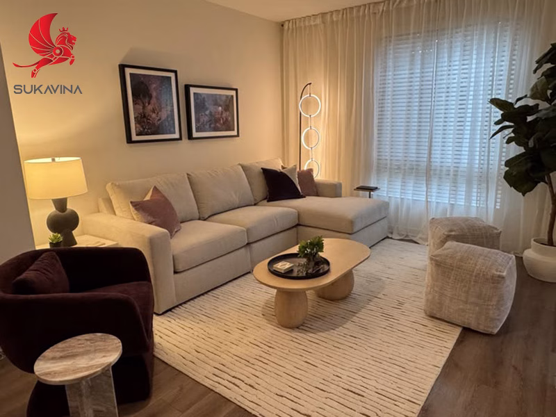Cách Bố Trí Sofa Module Giúp Phòng Khách Chung Cư Rộng Rãi Hơn